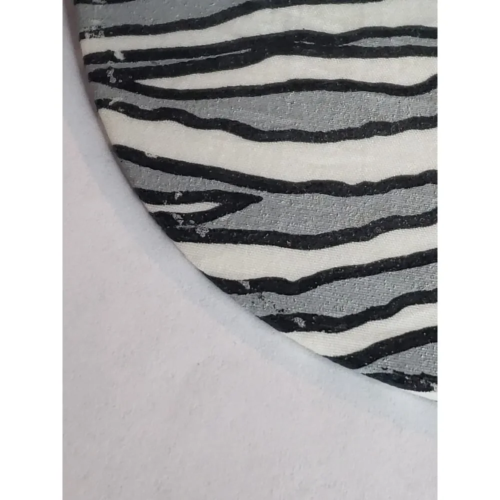 Guard Maximum Security Alcatraz Federal Penitentiary Snap Back Cap Zebra Print